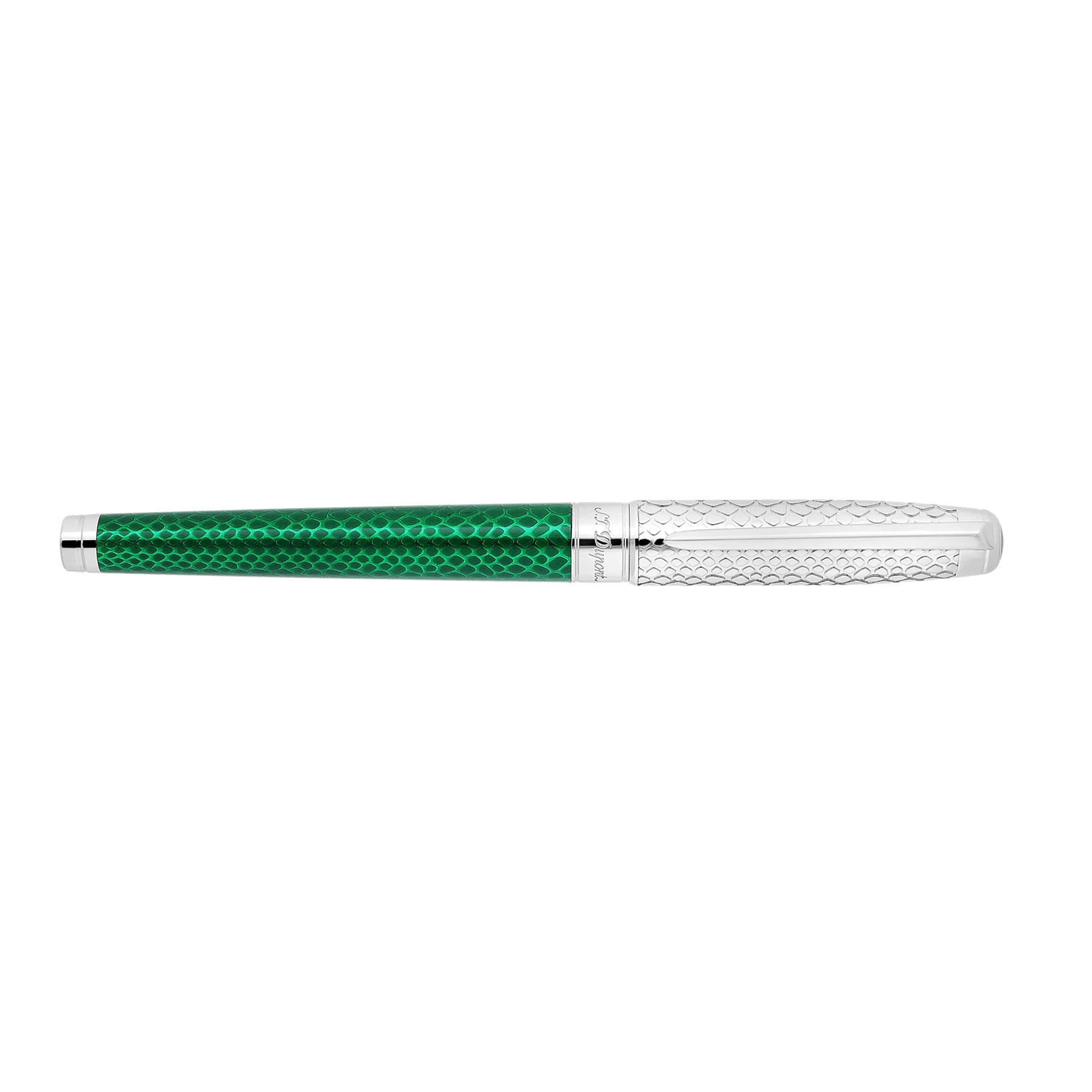 S.T. Dupont Line D Eternity Snake Skin Green Large Fountain pen